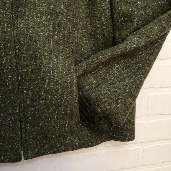 Vintage RTG Collection Zip Up Blazer Wool Blend Green Orange Size 9 - Picture 4 of 15